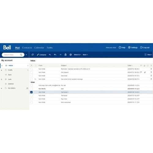 Bell Aliant webmail